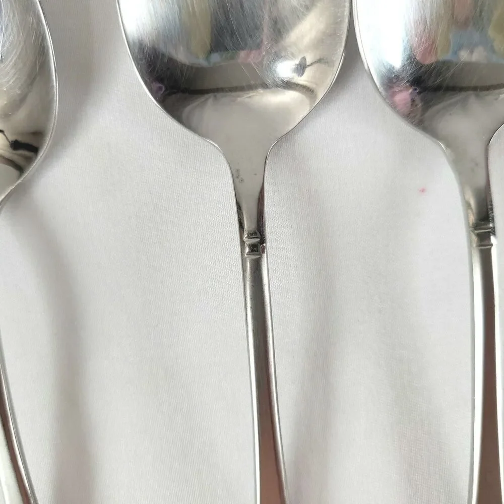 Oneida Satin Jupiter 18/10 Stainless Flatware Set 6 Teaspoons Retro 90s Y2K